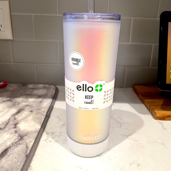 Ello Monterey 24 oz White Iridescent Tumbler - Picture 1 of 1